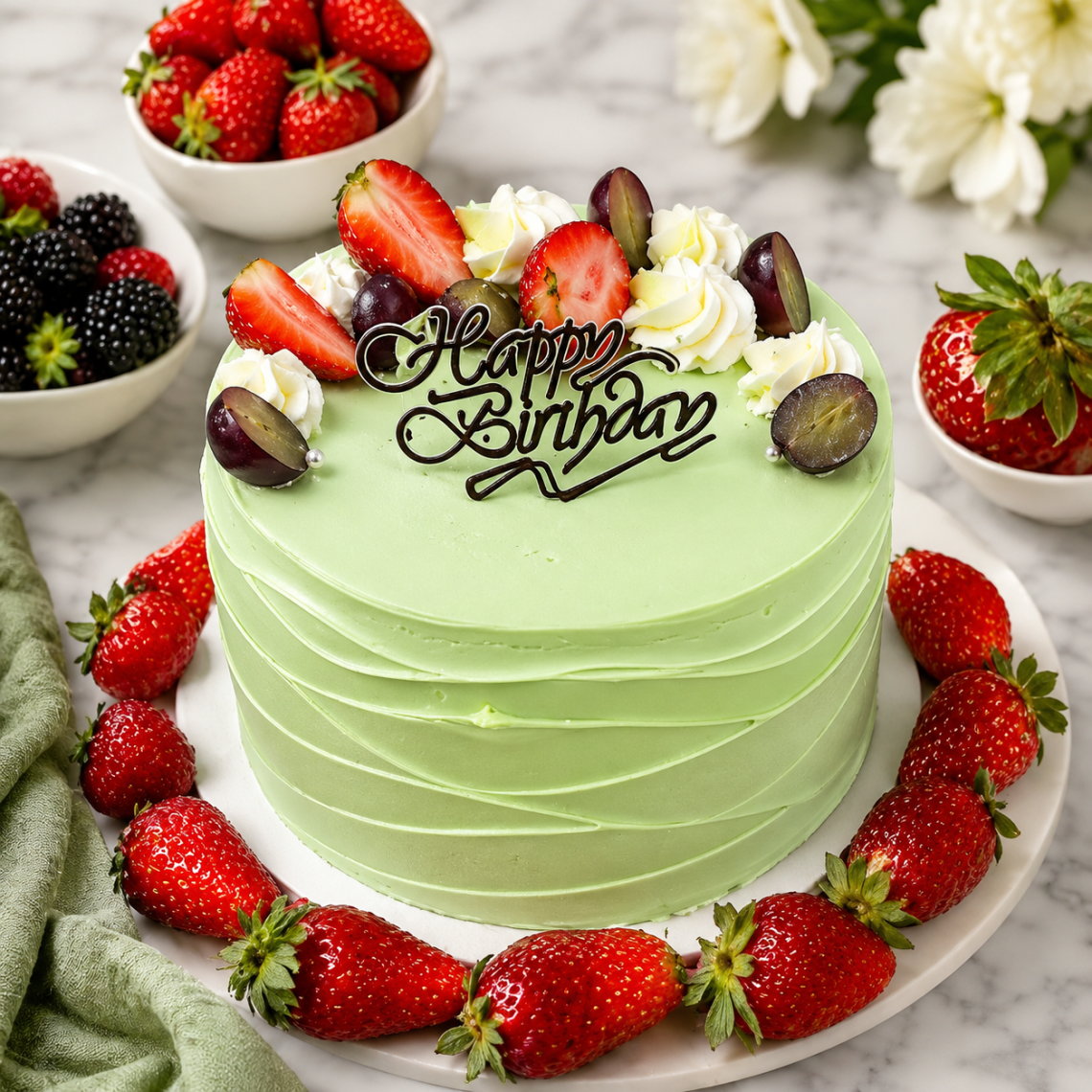 Fresh Fruit Vanila Cake