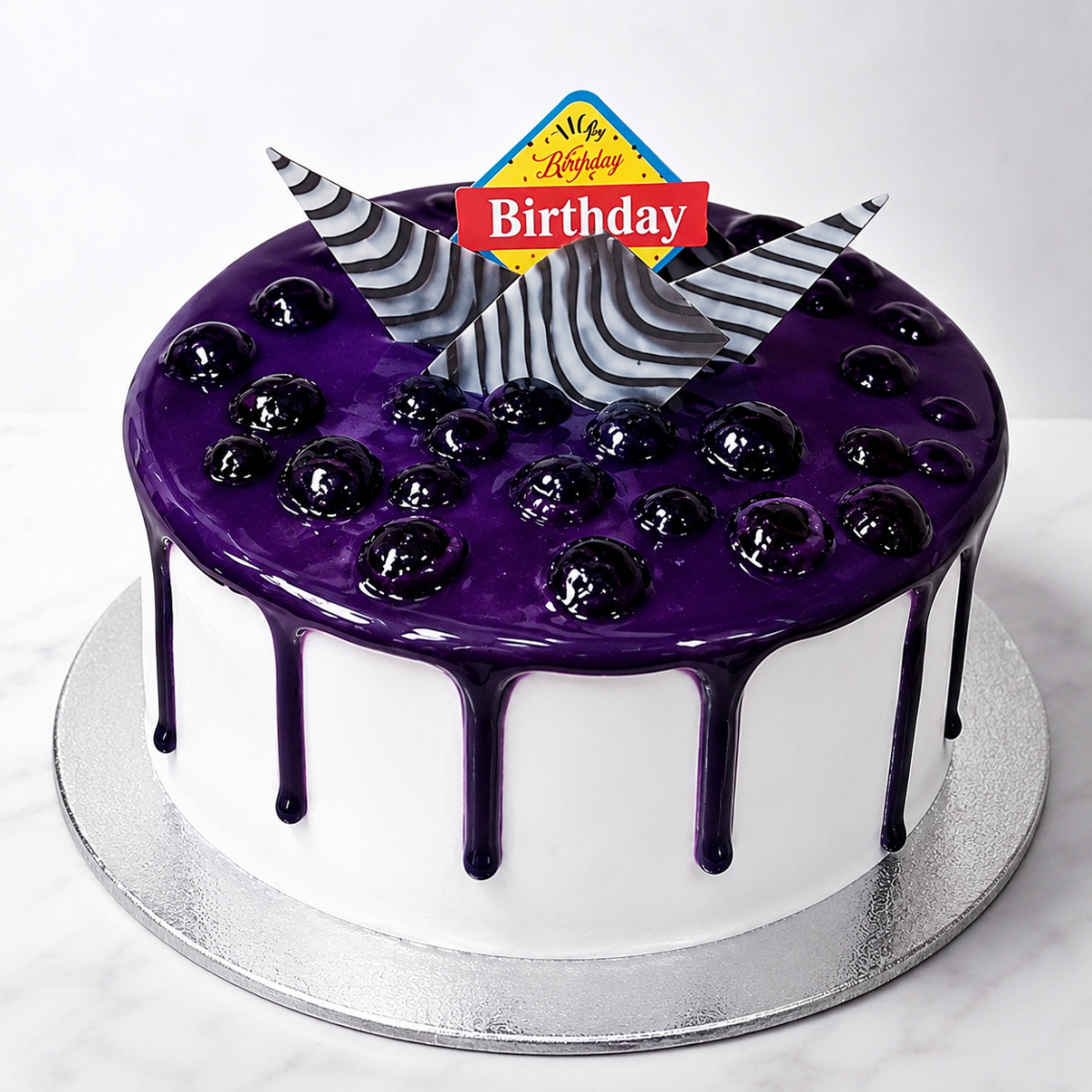 Blueberry cream cake