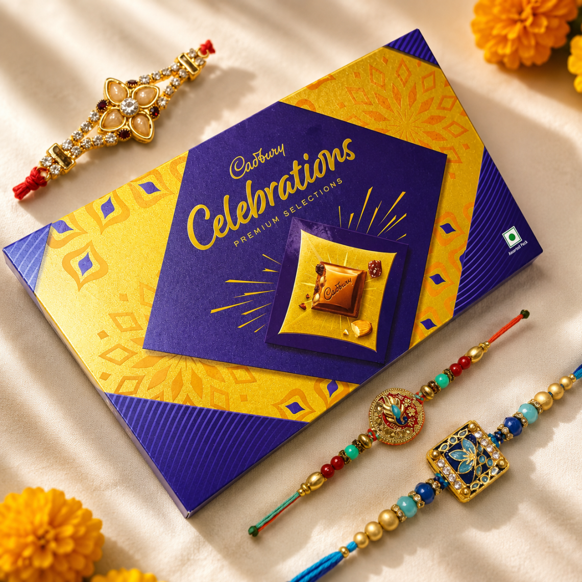 Cadbury chocolates with Rakhi