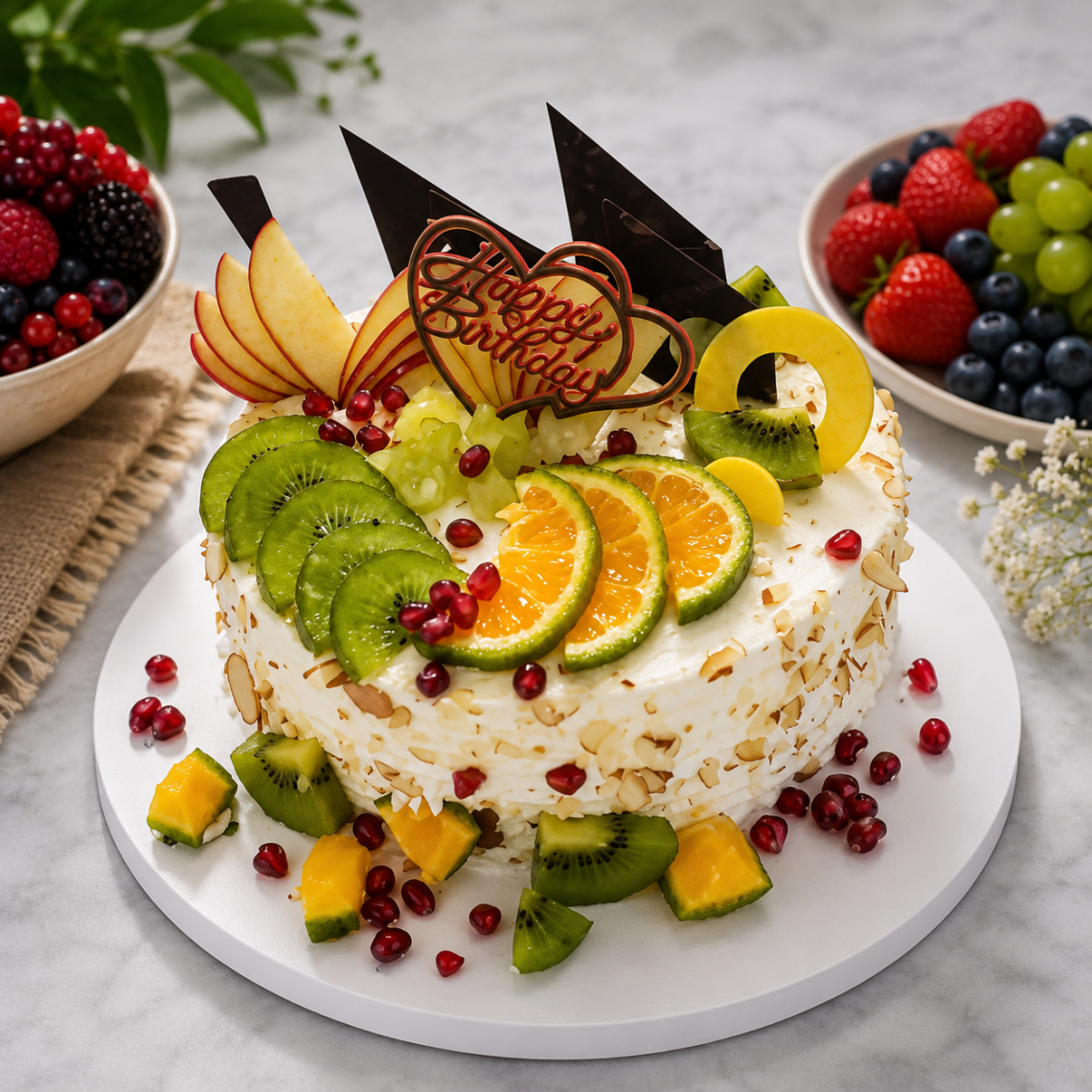 Fresh fruit cake