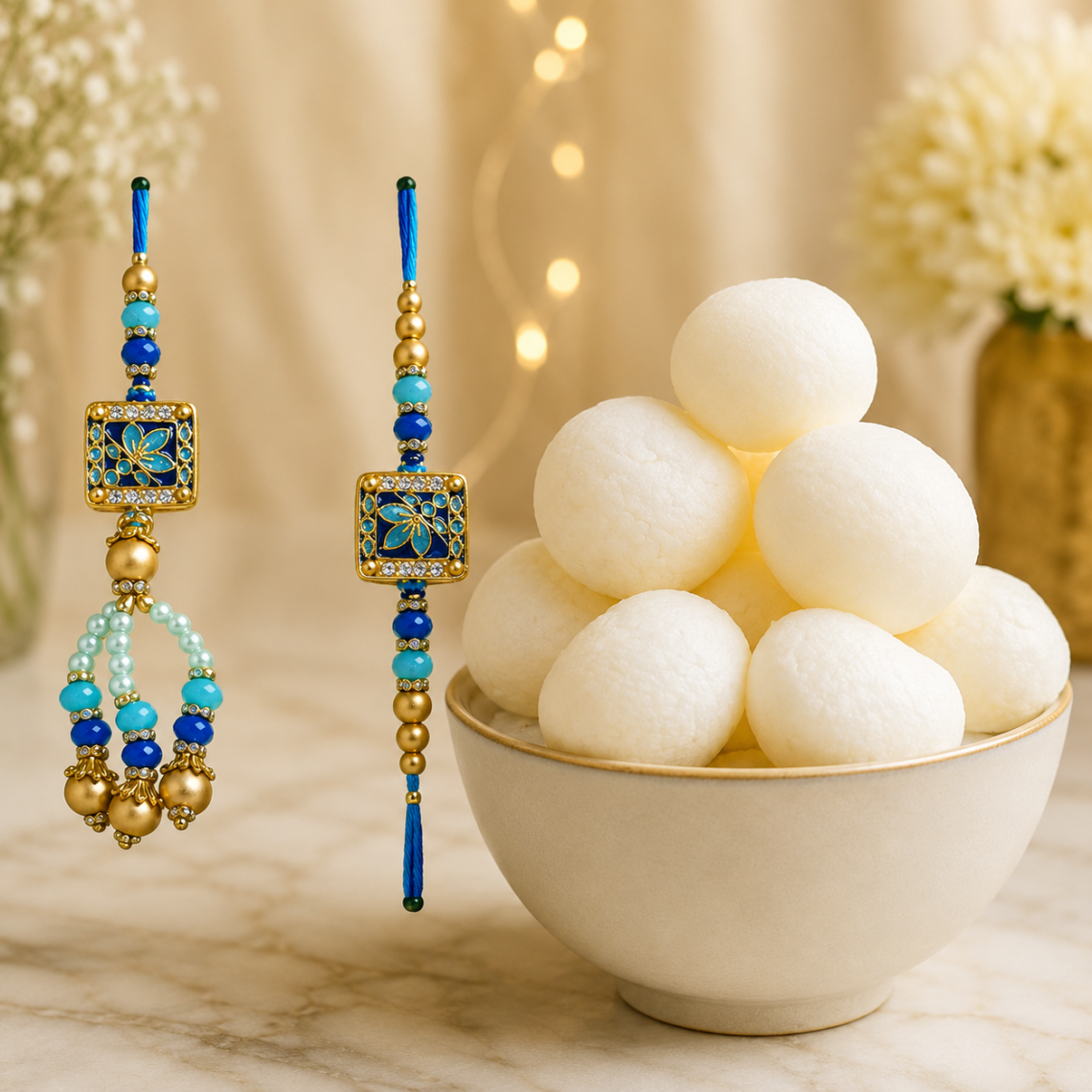Rasgulla with Rakhi